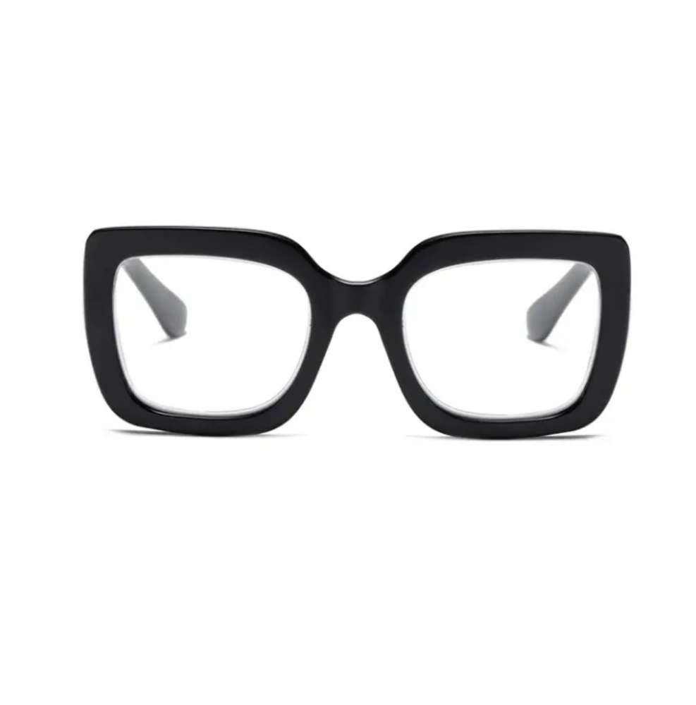 +2.50 Oversized reading glasses Anti blue light . Black